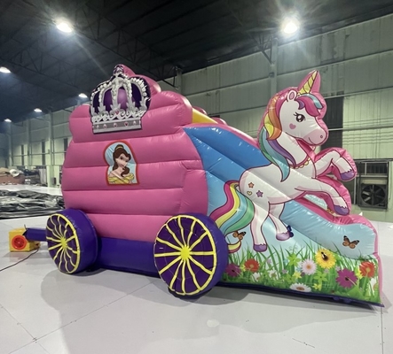 Chủ đề phim hoạt hình Bounce House Slide Combo Unicorn Horse Bouncy Castle Slides