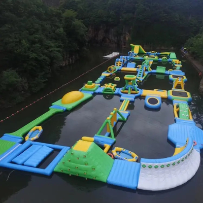 Trampoline đảo nổi bơm được tùy chỉnh Công viên nước nổi mùa hè