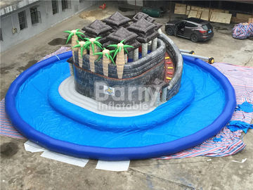 Mùa hè trò chơi nước Jungle theo chủ đề Inflatable thổi lên công viên nước với Slide Trung tâm