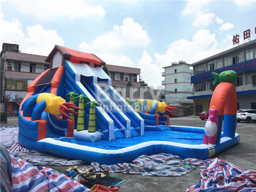 Ngôi nhà hình cầu trượt Công viên nước bơm hơi di động Công viên nước bơm hơi công viên giải trí cho mặt đất ngoài trời