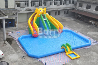 Công viên nước Inflatable thương mại lớn với thiết kế trượt voi