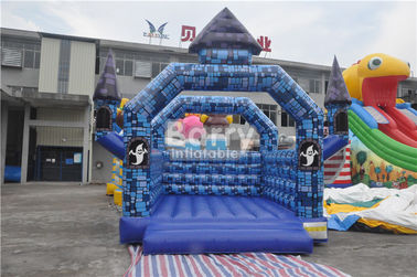 0.55 mét PVC Inflatable Bouncer Khối Màu Xanh Lâu Đài Nhà Bouncy Cho Lễ Hội Halloween