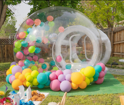 Ống lều bong bóng cao hiệu suất cao Dome Igloo Pvc Clear Single Tunnel Outdoor Camping
