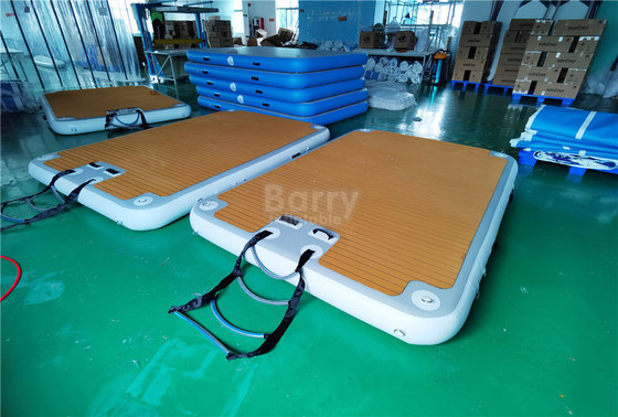 Ngoài trời bơi nổi đảo bơi nổi, bơi nổi nước nổi Jet Ski Dock Floats Platform With Ladder