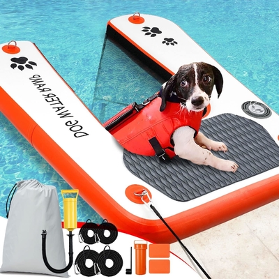 An toàn & dễ dàng leo lên tùy chỉnh màu sắc Inflatable Pup Bảng Ramp Chó thang vui vẻ và giải trí cho con chó của bạn