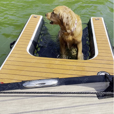 Logo tùy chỉnhInflatable Boat Dog Ladder Climb Ramp Platform Inflatable Water Ramp Cho chó