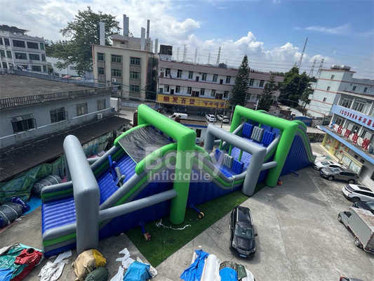 PVC thương mại Đường đua tai nạn Đường đua chướng ngại vật bơm hơi 5k 2024 Với máy thổi không khí Và bộ sửa chữa