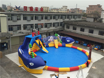 Mùa hè sắc nét inflatable công viên nước, cá sấu đảo inflatable trượt nước