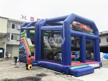 Phim Hoạt Hình ngoài trời Inflatable Bouncy Trượt Cho Trẻ Em / Toddler Với Nơi Trú Ẩn Bìa