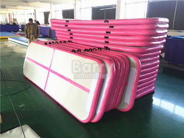 Bền mềm hồng Inflatable Air theo dõi thể dục dụng cụ Mat / nước nổi Mat