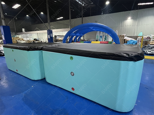 Bể bơi trẻ em PVC DWF màu tùy chỉnh thương mại có nắp Bể bơi bơm hơi Vải Drop Stitch Bể bơi nước