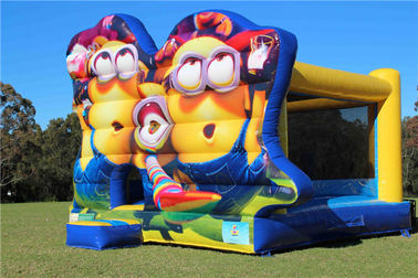 Plato PVC Minions Bouncer Inflatable Cho Trẻ Em Vui Vẻ / Nhảy Lâu Đài Nhà Bounce