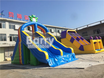 PVC bạt đôi Lanes Slides nước bơm hơi cho hồ bơi