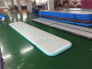 Blue 4m Air Track Thể dục Mat, Drop Stitch Tumbled Air Track