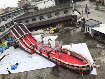 Giant Long Pirate Theme Bơm hơi trượt N Trượt nước Trượt với hồ bơi cho sự kiện lớn