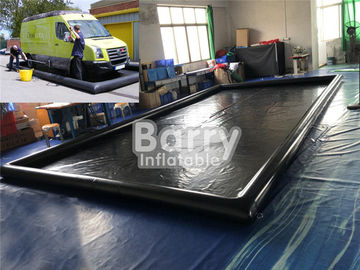 Đen PVC Bơm hơi rửa xe Mat Tùy chỉnh nước di động Mat