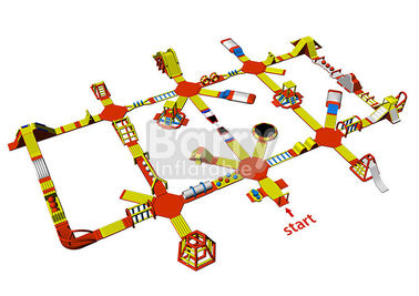 Kích thước lớn Biển Inflatable Nước Khóa học trở ngại Xây dựng Chứng nhận EN71