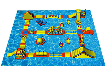 Trò chơi thể thao dưới nước Công viên nước Inflatable Công viên nước Splash Island