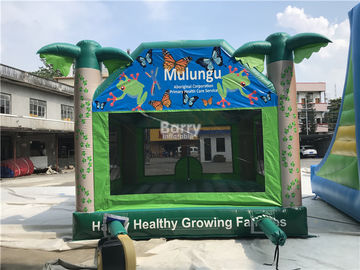 Logo tùy chỉnh 0,55mm PVC Bounce House / Jumping Castle For Kids Fun