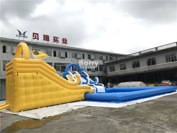 Công viên nước bơm hơi tùy chỉnh Trượt với hồ bơi / Sân chơi trẻ em bơm hơi