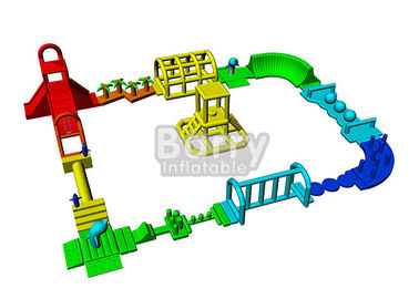 Công viên nước nổi bơm hơi khổng lồ Thử thách nước Combo nổi Công viên nước bơm hơi cho biển