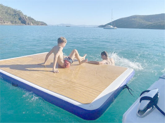 Drop Stitch Floating Floating Water Lounge Raft Float Float Island Dock