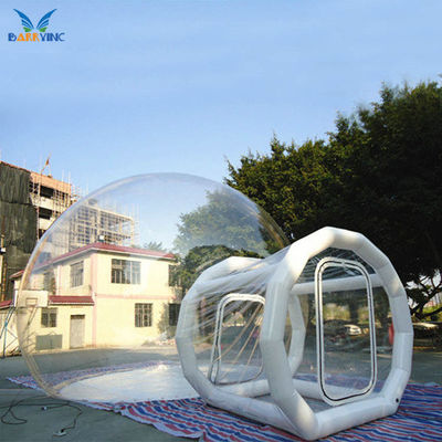1mm Đường hầm ngoài trời PVC trong suốt Hình dạng lều cắm trại bong bóng