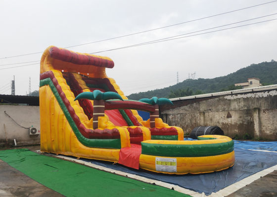 Fun Pvc Tarpaulin Trang chủ Sân ướt Trượt nước Bơm hơi Màu vàng