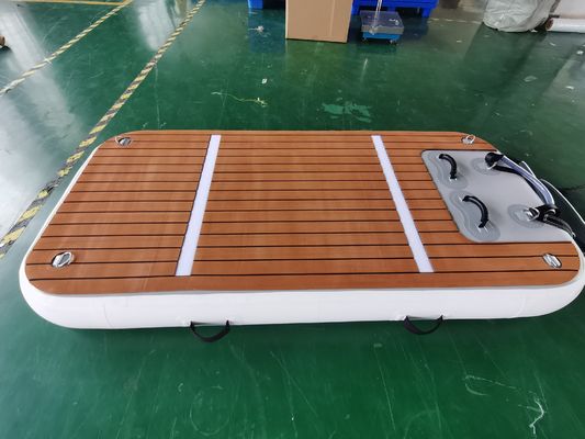 Dock thuyền nổi 3x1m tùy chỉnh được làm bằng gỗ Màu gỗ
