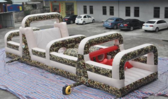 Bạt che chướng ngại vật quân sự bơm hơi Trượt Bouncer thương mại