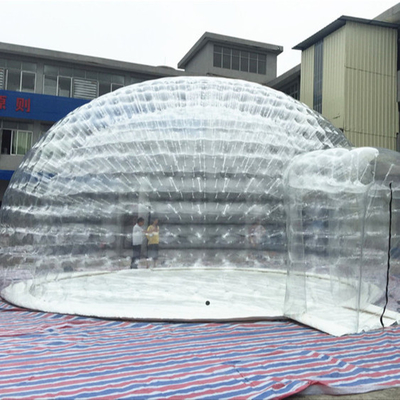 Trong suốt 1mm PVC Tarpaulin Lều bong bóng bơm hơi Lều chống cháy Dễ dàng thiết lập