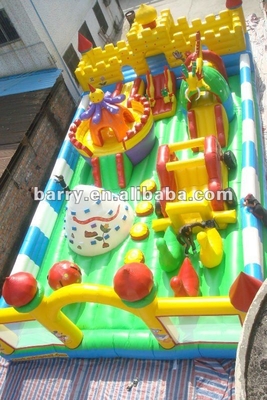 EN 14960 Công viên giải trí bơm hơi Lâu đài Bouncy có Công viên chơi trượt