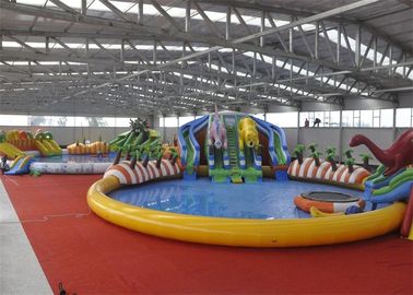 Thiết bị chơi ngoài trời khổng lồ Công viên nước inflatable tuyệt vời dành cho trẻ em