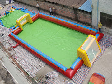 Thú vị nước Inflatable Soccer Field, bóng đá Inflatable Soap Court cho trẻ em