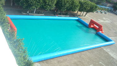 Lagre Tarpaulin Inflatable Thể Thao Trò Chơi, Màu Xanh Sân Bóng Đá Inflatable / Lĩnh Vực