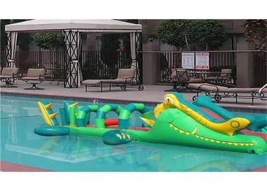 Inflatable đồ chơi ngoài trời nổi thổi lên khóa học trở ngại cho công viên nước