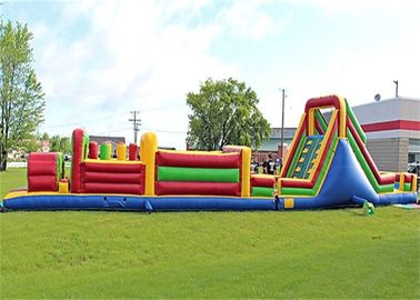 Plato PVC Tarpaulin khổng lồ Inflatable Train Khóa học trở ngại cho đồng cỏ