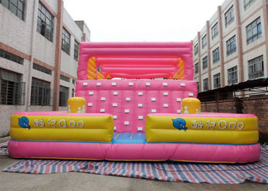 Trò chơi tương tác Inflatable đáng yêu Blow Up Rock Climbing Wall For Kids