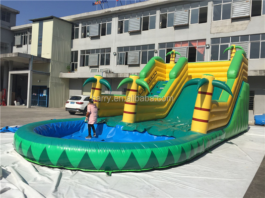 Cây dừa Bơm hơi Trượt nước 12X5m Chống cháy