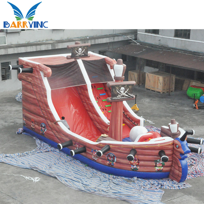 0,55mm PVC Bơm hơi Trượt nước Cướp biển thương mại Trẻ em Bounce Nhà chơi Nhảy lâu đài