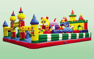 Công viên giải trí bơm hơi Tripple Stitch Khóa học vượt chướng ngại vật lâu đài