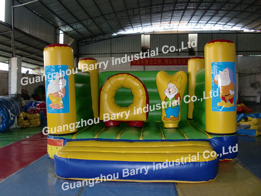 18OZ PVC bơm hơi Bouncer House Đầy màu sắc Thổi lên Lâu đài và Trượt