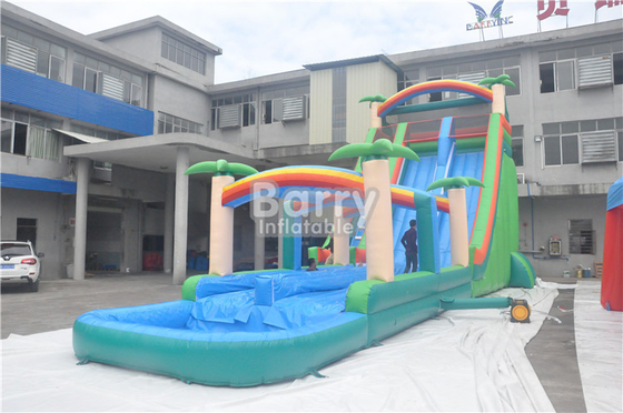 Thương mại Jungle Tress Thổi lên Nước Trượt 0,55mm Chất liệu PVC