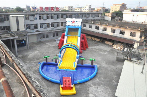 Thương mại 0,55mm PVC Inflatable Bounce House Trượt nước 20mL * 8wW * 7mH