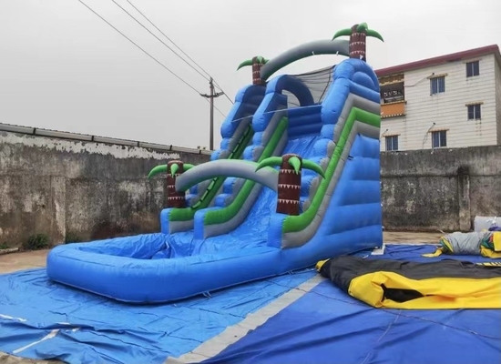 0,55mm PVC Bơm hơi Bouncer Kéo lên Thang Trò chơi Trượt 8x4x6m