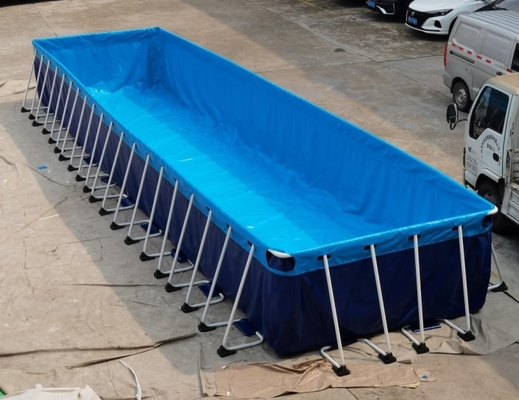 SCT Hồ bơi di động PVC trên Khung kim loại trên mặt đất 12 * 3 * 1,32m